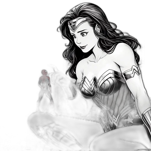 comic book art, concept art, fantasy art, cartoon transparent PNG cut-out