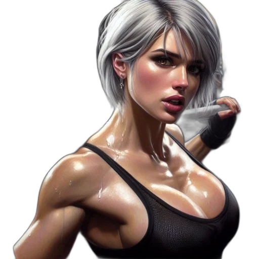 face, weapon, comic book art, concept art transparent PNG cut-out