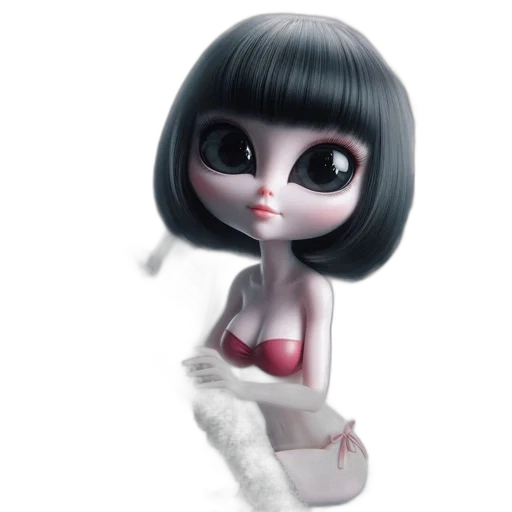 dress, robot, 3d render, concept art transparent PNG cut-out