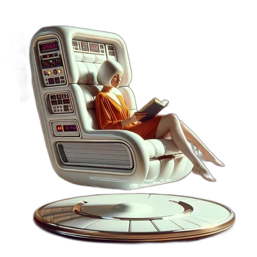 furniture, robot, concept art, 3d render transparent PNG cut-out