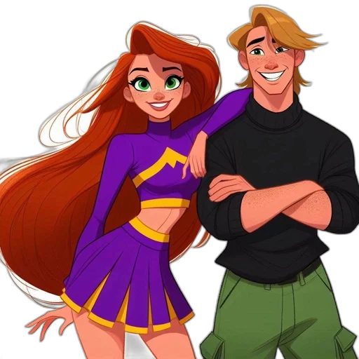 dress, cartoon, concept art, comic book art transparent PNG cut-out