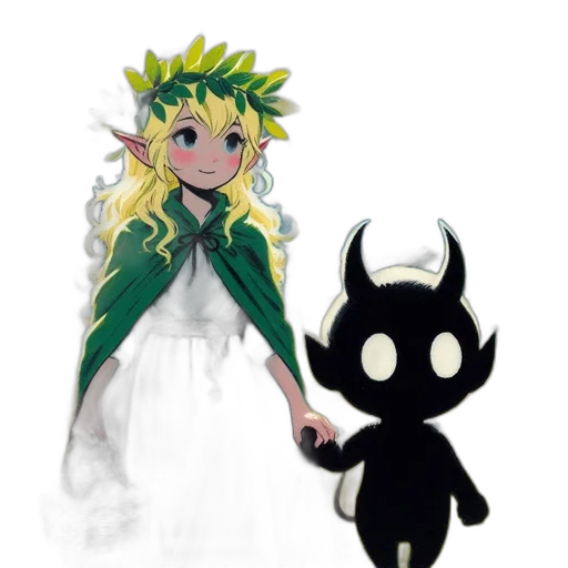 dragon, dress, staff, concept art transparent PNG cut-out