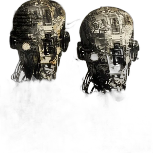 mask, face, robot, hair transparent PNG cut-out