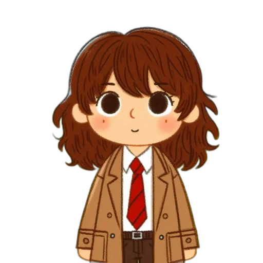 jacket, staff, hair, cartoon transparent PNG cut-out