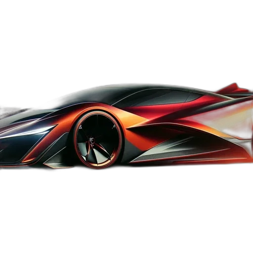 car, concept art, 3d render, photorealistic transparent PNG cut-out