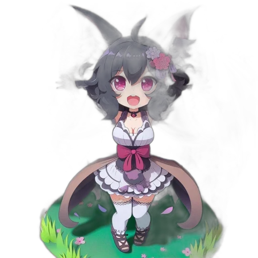 dragon, creature, staff, dress transparent PNG cut-out