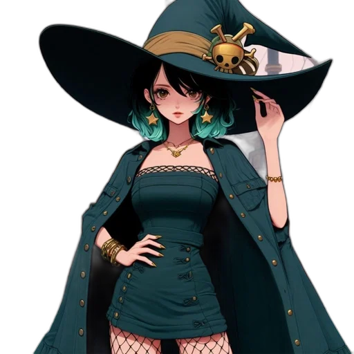 hat, dress, staff, crown transparent PNG cut-out