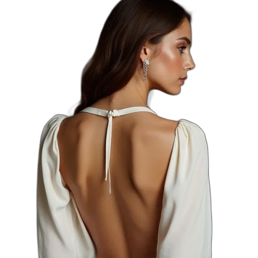 dress, jewelry, jacket, photorealistic transparent PNG cut-out