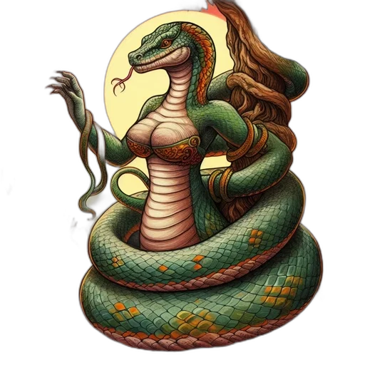 dragon, staff, creature, animal transparent PNG cut-out