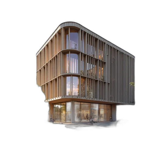 building, 3d render, concept art, photorealistic transparent PNG cut-out
