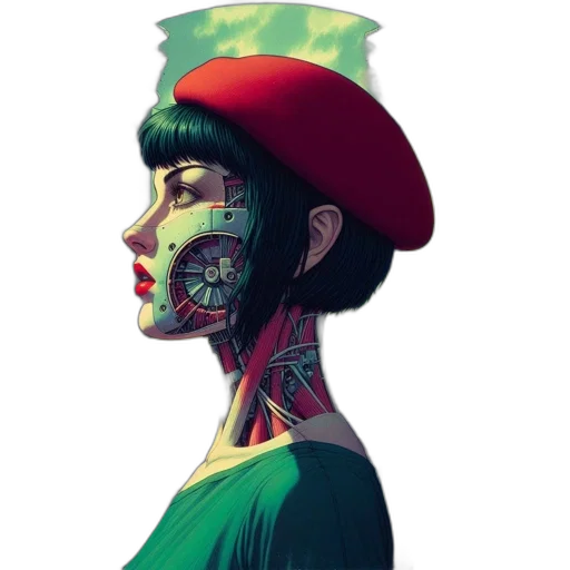 face, hat, mask, jewelry transparent PNG cut-out