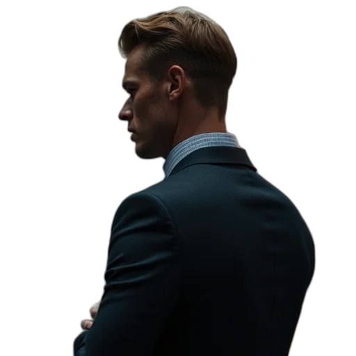 jacket, staff, face, hair transparent PNG cut-out