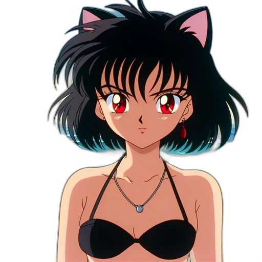 anime, vaporwave, cartoon, pixel art transparent PNG cut-out