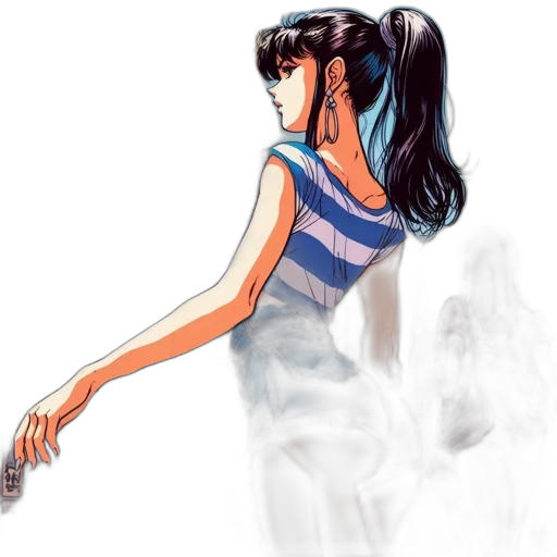 dress, concept art, watercolor, comic book art transparent PNG cut-out