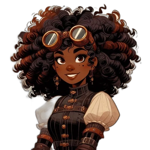 hair, concept art, comic book art, cartoon transparent PNG cut-out