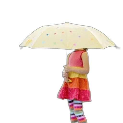 umbrella, hat, dress, staff transparent PNG cut-out
