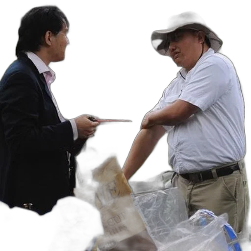 staff, umbrella, hat, two transparent PNG cut-out