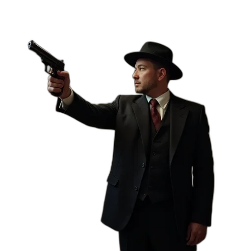 hat, staff, weapon, jacket transparent PNG cut-out