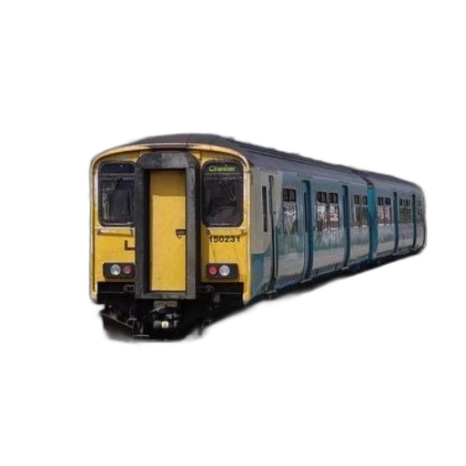 3d render, yellow, train, number transparent PNG cut-out
