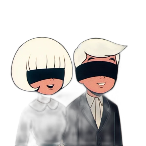 mask, hat, jacket, hair transparent PNG cut-out