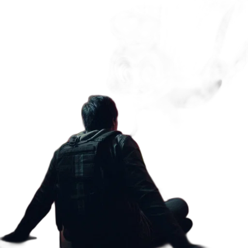 jacket, robot, dragon, staff transparent PNG cut-out