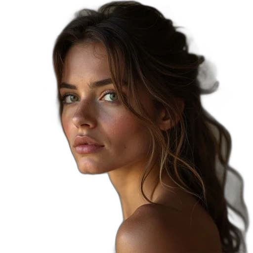 face, hair, jewelry, crown transparent PNG cut-out