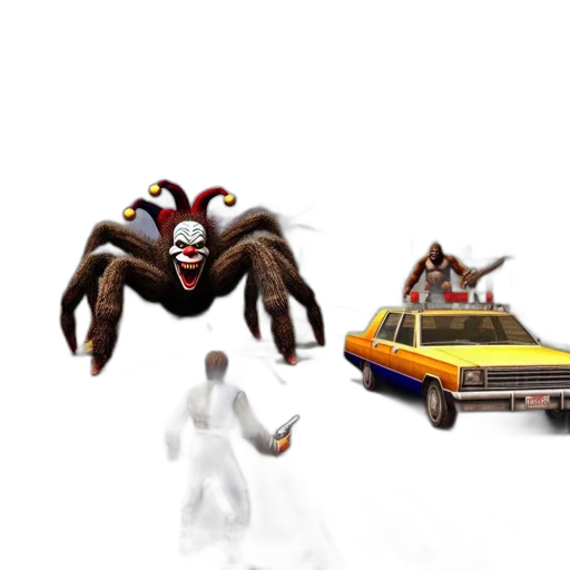 creature, car, concept art, 3d render transparent PNG cut-out
