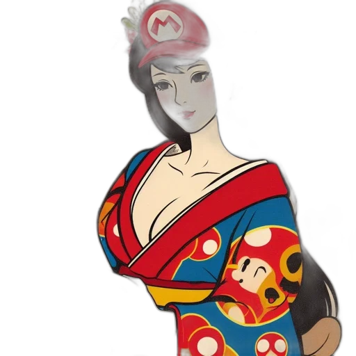 dress, mask, staff, hat transparent PNG cut-out
