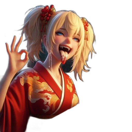 dragon, staff, face, anime transparent PNG cut-out