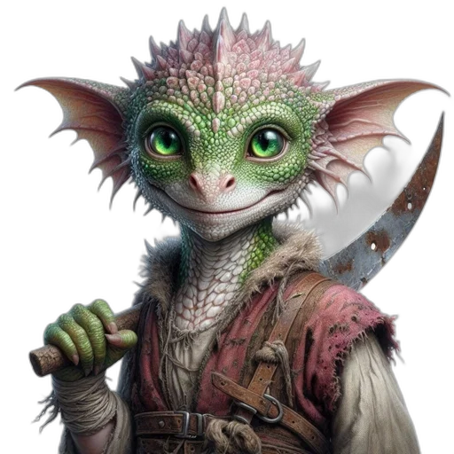 dragon, staff, creature, sword transparent PNG cut-out