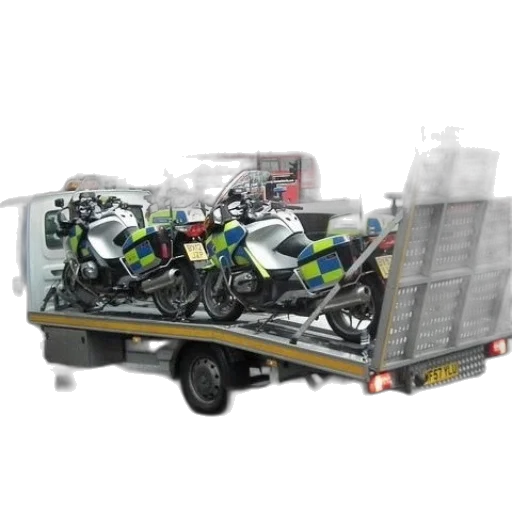 3d render, two, police, motorcycles transparent PNG cut-out
