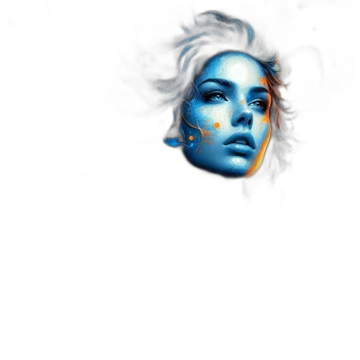 face, mask, jewelry, hair transparent PNG cut-out