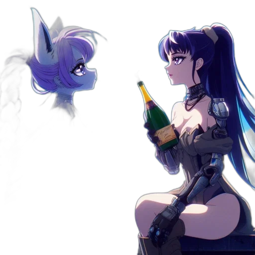 bottle, robot, anime, concept art transparent PNG cut-out