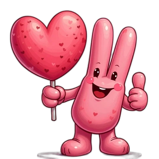 cartoon, 3d render, photorealistic, love transparent PNG cut-out
