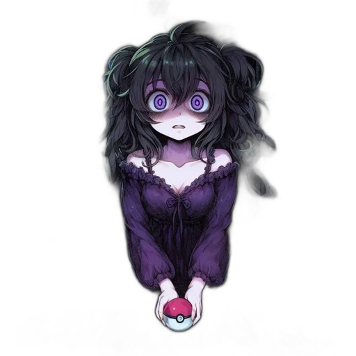 creature, mask, dress, hair transparent PNG cut-out