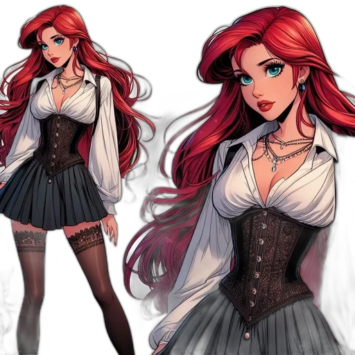 dress, concept art, fantasy art, anime transparent PNG cut-out