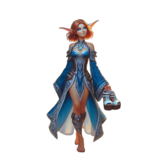dress, staff, concept art, fantasy art transparent PNG cut-out