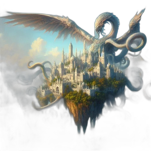 dragon, sword, fantasy art, concept art transparent PNG cut-out