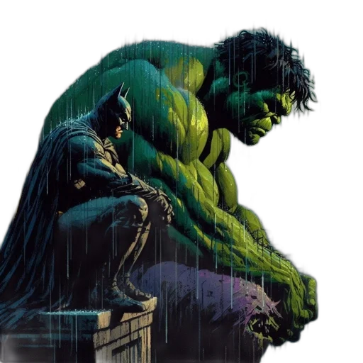 comic book art, concept art, green, hulk transparent PNG cut-out