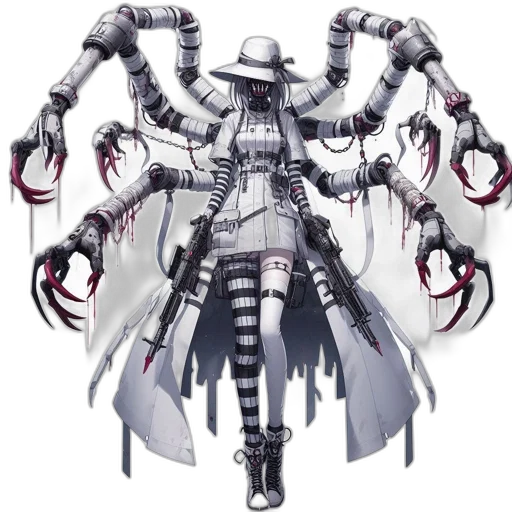weapon, robot, staff, hat transparent PNG cut-out