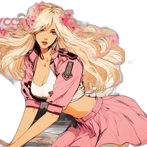 dress, anime, concept art, fantasy art transparent PNG cut-out