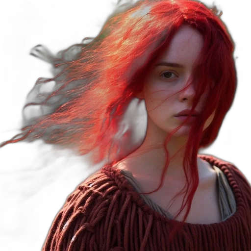 hair, dress, face, dragon transparent PNG cut-out