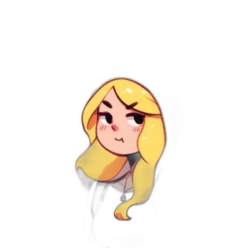 staff, dress, hair, pixel art transparent PNG cut-out