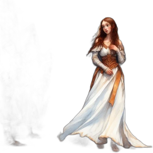 dress, sword, fantasy art, concept art transparent PNG cut-out