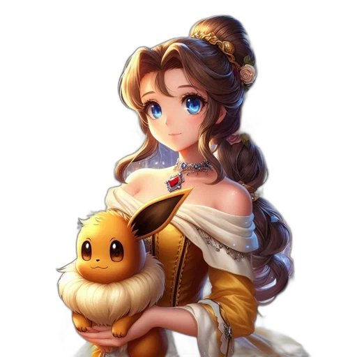 dress, staff, crown, animal transparent PNG cut-out