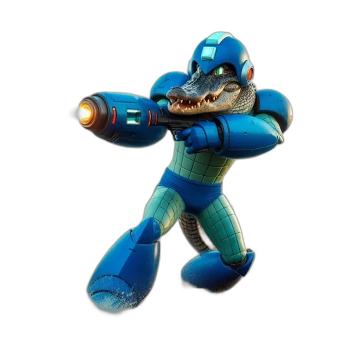 robot, weapon, staff, 3d render transparent PNG cut-out