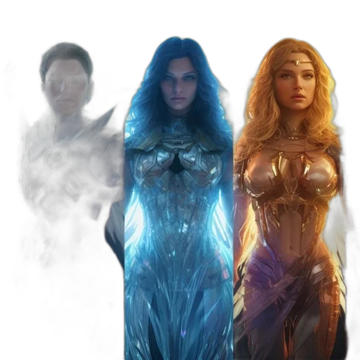 concept art, fantasy art, comic book art, 3d render transparent PNG cut-out