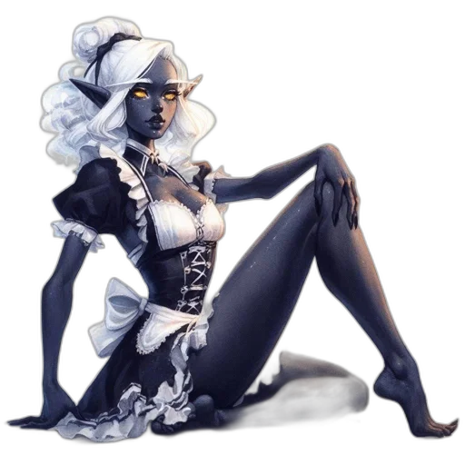 dress, robot, concept art, fantasy art transparent PNG cut-out