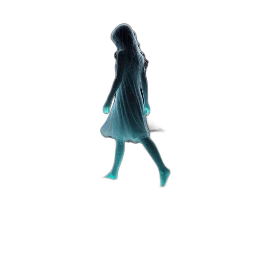 dress, creature, hair, robot transparent PNG cut-out