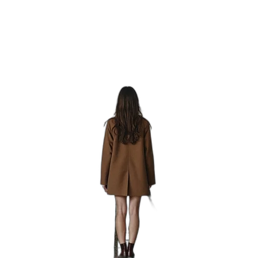 jacket, dress, staff, hair transparent PNG cut-out